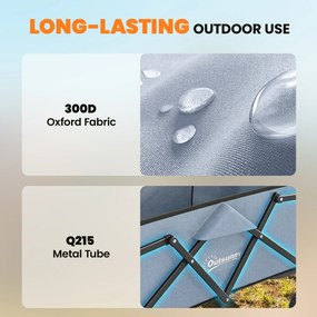 Outsunny Cărucior de Grădină Remorcă de Transport Pliabil pentru Toate Terenurile 66L Sarcină 68kg Mâner Reglabil 81 x 45 x 89 cm Gri | Aosom Romania