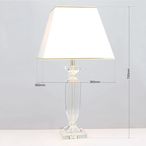 Veioza design decorativ cu cristal K9 POKAL crem/auriu