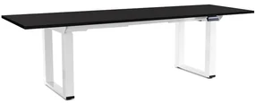Masă înălțime reglabilă OfficeTech Strong 240 x 80 cm, picioare albe, negru