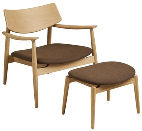 Fotoliu cu taburet maro Olvera – House Nordic