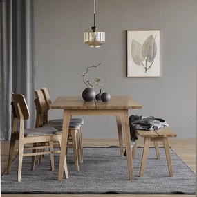 Masă de dining din lemn de stejar Rowico Melfort, 180 x 90 cm