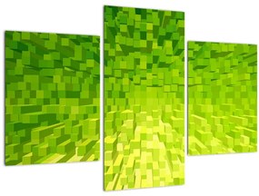 Tabloul cuburilor galbenverzui (90x60 cm)