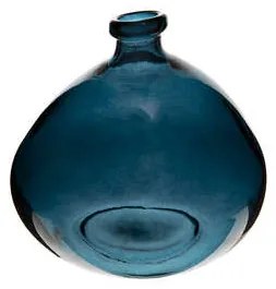 Vaza Sticla Recycle Blue, 23 Cm