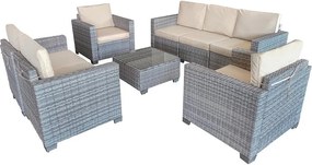 Set mobilier de grădină Avenberg DORADA gri/bej