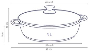 Cratiță din aluminiu cu capac Kela Kerros, ø 32 cm