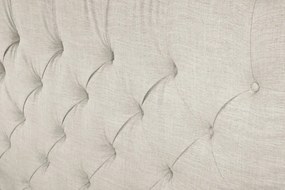 Pat elegant tapitat cu tesatura bej, PARIS CHESTERFIELD 180x200cm