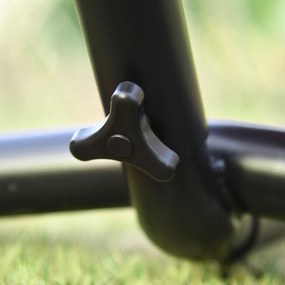 Outsunny Hamac de Grădină Suspendat 310x117 cm cu Înălțime Reglabilă și Suport, Capacitate 120 kg, Hamac Independent cu Geantă de Transport, pentru Camping, Grădină, Balcon, Patio, Verde și Albastru | Aosom Romania