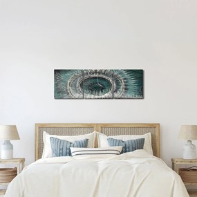 Tablou cu fântănă arteziană (cu ceas) (90x30 cm)