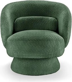 Fotoliu pivotant tesatura boucle verde BOSSA NOVA