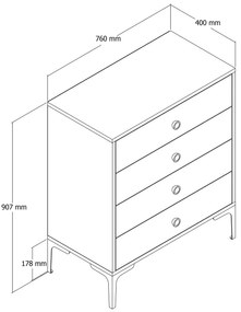 Comodă Logan 540 (Nuc + Crem). 1088427