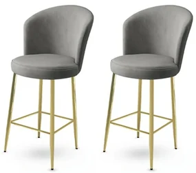 Set de scaune de bar Fora Grey and Gold, 2 buc., 2 buc.