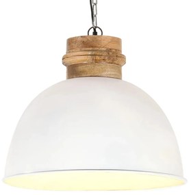 Lampa suspendata industriala, alb, 50 cm, mango, E27, rotund 1, Alb, 50 cm
