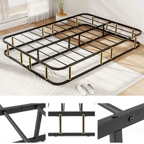 Cadru pat matrimonial din metal, 137x190 cm