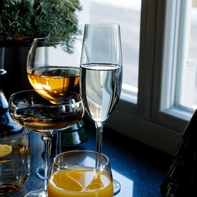 Pahare de şampanie, set de 6, 280 ml, gri deschis fumuriu, LILO TIP 2