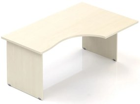 Masa ergonomica Visio 160 x 100 cm, dreapta, paltin