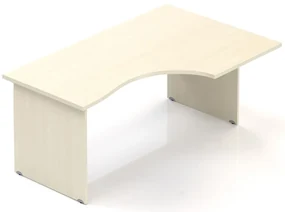 Masa ergonomica Visio 160 x 100 cm, dreapta, paltin