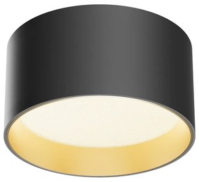 Spot LED aplicat design tehnic Vega D-14cm negru/auriu