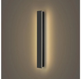 Brilagi - Aplica LED exterior LINEAR, 12W, 230V, 3000K, IP65, negru