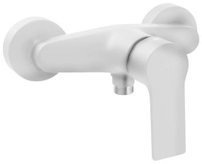 Baterie albă pentru duș cu montare pe perete (1 ieșire) Pax – Sapho