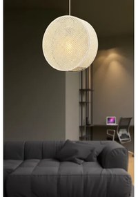 Pendul cu cablu BIG DRUM 1xE27/60W/230V, crem