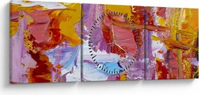 Tablou - Pictură în ulei (cu ceas) (90x30 cm)