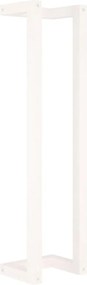 vidaXL Suport pentru prosoape, alb, 23x18x90 cm, lemn masiv de pin