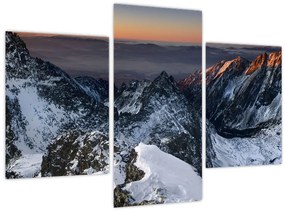 Tablou - Răsărit de soare în munți (90x60 cm)