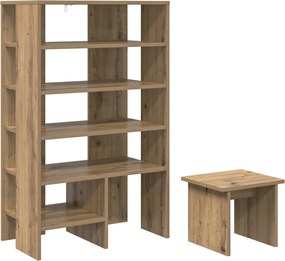 vidaXL Dulap pentru pantofi 2 pcs Stejar Artizanal Lemn compozit