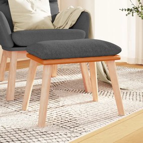 vidaXL Taburet, gri închis, 45x29,5x35 cm, textil & piele ecologică