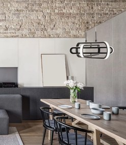 Lustra LED dimabila, design modern ARTE, negru