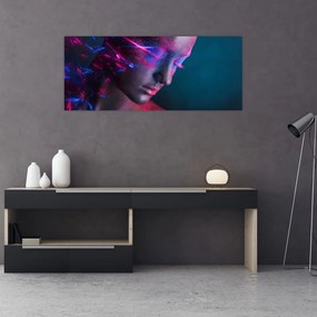 Tablou strălucitor a femeii (120x50 cm)