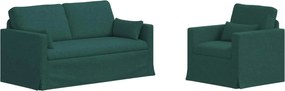 vidaXL Set de canapea 2 pcs Verde închis 158 x 78 x 80 cm țesătură