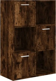 vidaXL Dulap de depozitare, stejar fumuriu, 60x29,5x90 cm