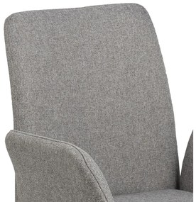 Scaun de sufragerie gri cu cotiere tapițat Naya – Actona