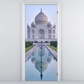 Fototapet pentru ușă - Taj Mahal la răsărit de soare (95x205cm)