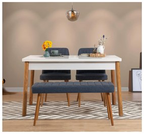 Set mobilier sufragerie Bimuvo 4 (albastru marin + pin atlantic) (pentru 4 persoane). 1095038