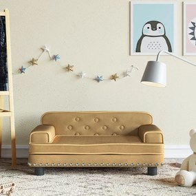 vidaXL Canapea pentru copii, maro, 70x45x30 cm, catifea
