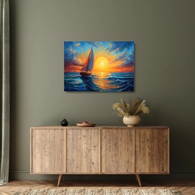 Tablou pe sticlă - Sailboats (70x50 cm)