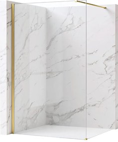 Paravan de dus Rea Flexi Transparent 90 cm auriu periat