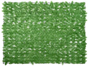 vidaXL Paravan de balcon, frunze verzi, 200x150 cm