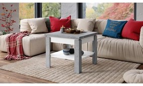 Măsuță de cafea pliabilă cu raft LIA gri/alb