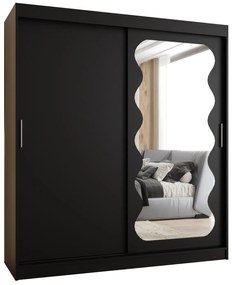 Dulap de haine 180 cm Spock (Negru). 1126081