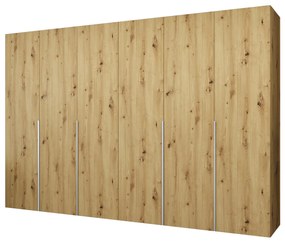 Dulap de haine 300 cm Alice 1 (Stejar artisan + Cașmir). 1126136