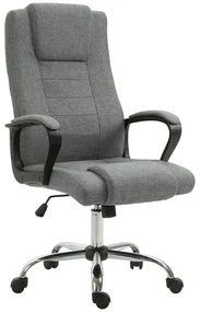 Vinsetto Scaun Birou Ergonomic cu Basculare, Înălțime și Înclinare Reglabilă, Capacitate 120 kg, 62x76x110-119 cm, Gri | Aosom Romania