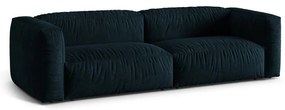Canapea modulară albastru-închis cu tapițerie din catifea 240 cm Martina – Micadoni