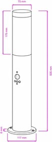 BRILAGI - Lampă de exterior cu senzor ELIA 1xE27/20W/230V IP44 50 cm antracit