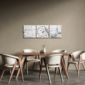 Tablou - Perete (cu ceas) (90x30 cm)