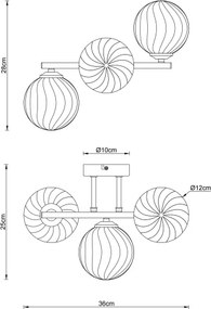 Globo 56146W - Aplică de perete CONOR 3xG9/4W/230V