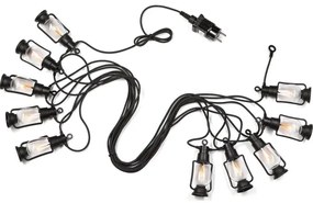 Ghirlandă decorativă de exterior GIRLANDA, 10 LED, 10 m, IP44, alb cald