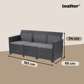 Set de mobilier de grădină Claire IV cu 18 locuri și masă de depozitare Vigo, grafit